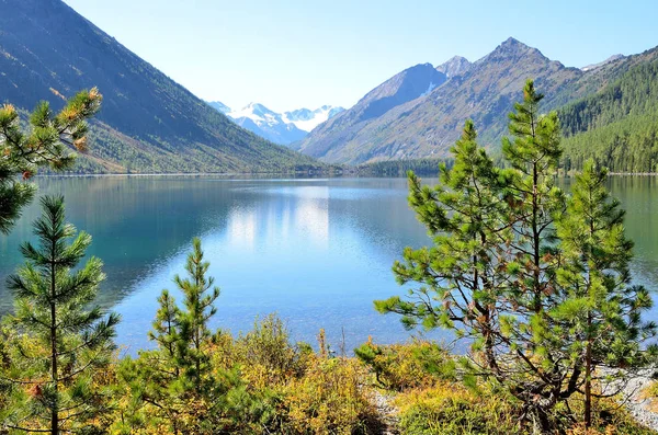 Russia, Altai territory, Ust-Koksinsky district,  the lower Multinskoye lake un the morning