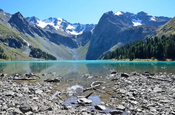 Rússia República Altai Distrito Ust Koksinsky Lago Multinskoye Superior — Fotografia de Stock