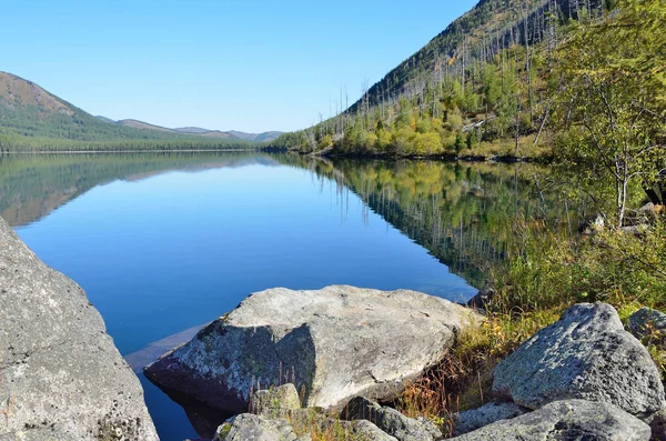 Russia, Altai territory, Ust-Koksinsky district, middle Multinskoye lake in september