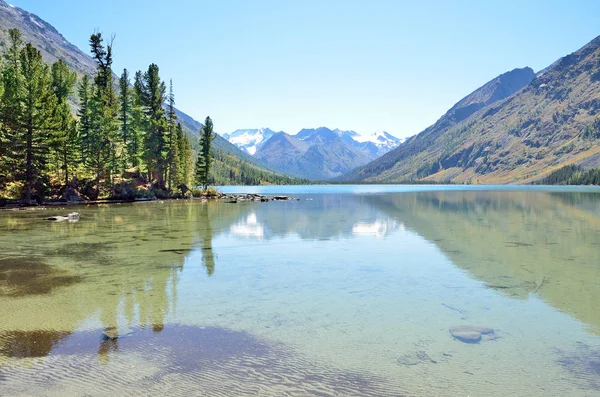 Russia, Altai territory, Ust-Koksinsky district,  the lower Multinskoye lake un the morning