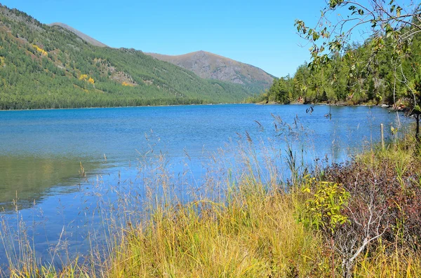 Russia, Altai territory, middle Multinskoye lake in sunny weather