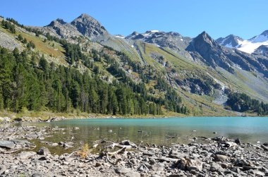 Rusya, Altay Cumhuriyeti, Ust-Koksinsky bölgesi, üst Multinskoye Gölü 