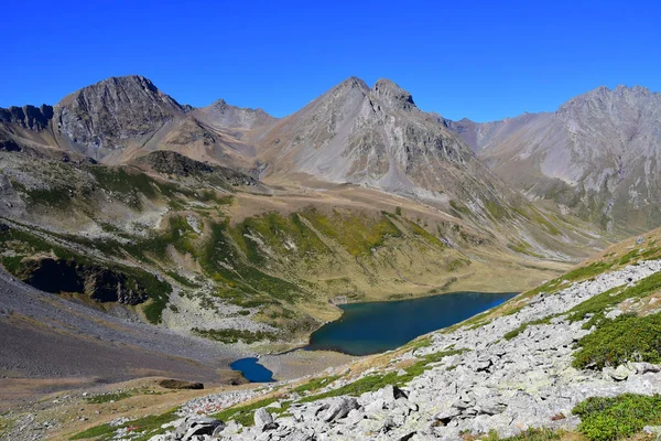 Russie Arkhyz Lac Chilik Par Temps Clair — Photo