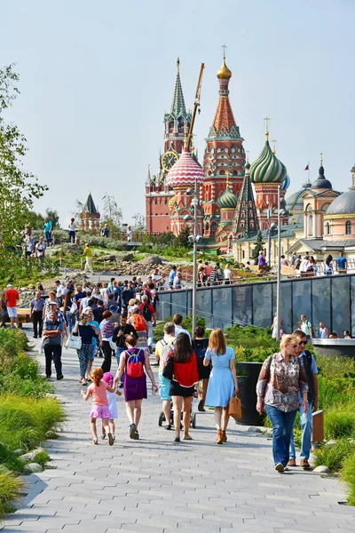 Moscú Rusia Septiembre 2018 Vista Para Catedral Basilio Torre Spasskaya —  Fotos de Stock