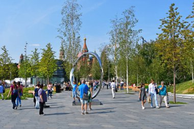 Moskova, Rusya, Eylül, 01, 2018. İnsanlar Park 