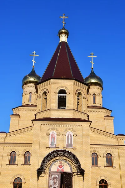 Rusko Město Nevinnomyssk Kostel Svatého Serafima Sarovského Třídě Míru — Stock fotografie