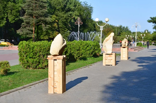 Nevinnomyssk Russia September 2018 Modern City Sculpture Boulevard Peace Autumn — Stock Photo, Image