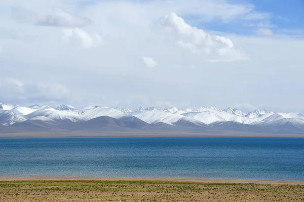 Tibet Göl Nam Tso Nam Tso Yazın Deniz Seviyesinden 4718 — Stok fotoğraf