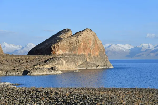 Tibet Geoglyph Sulla Riva Del Lago Nam Tso 4718 Metri — Foto Stock