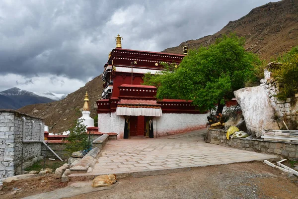 Cina Tibet Lhasa Antico Monastero Pabongka Giugno Edifici Del Vii — Foto Stock