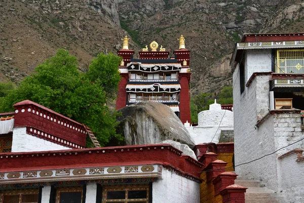 China Tíbet Lhasa Antiguo Monasterio Pabongka Junio Edificios Del Siglo —  Fotos de Stock