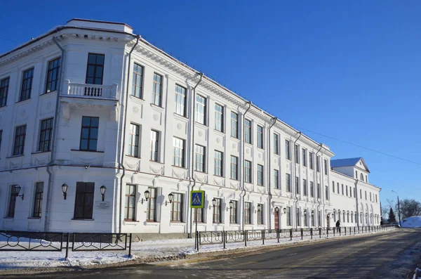 Arkhangelsk Russia February 2018 Secondary School Opened 1911 Honor 100Th — Stock Photo, Image