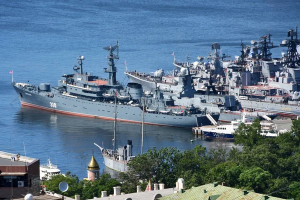 Vladivostok Rusia Agosto 2018 Barcos Guerra Golfo Pedro Grande Posada — Foto de Stock