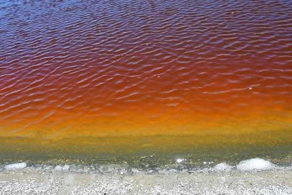 Tibet Oranje Water Het Meer Van Sam Buurt Van Kust — Stockfoto