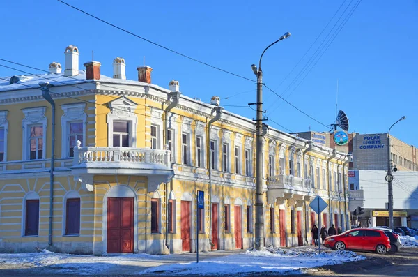 Arkhangelsk Russia Febbraio 2018 Monumento Pianificazione Urbana Architettura Edificio Commerciale — Foto Stock