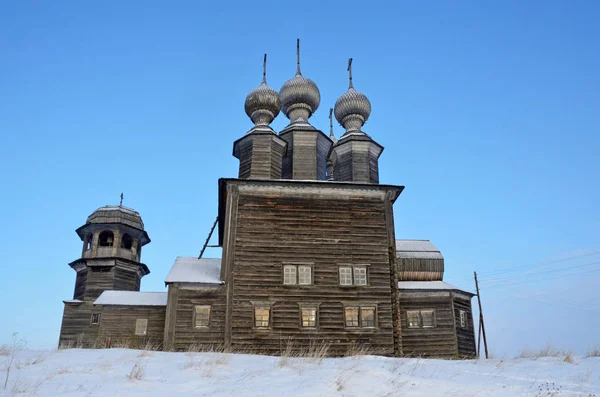 Trä Tempel Komplex Kyrkan Nicholas 1636 Byggnadsår Och Gamla Klocktorn — Stockfoto