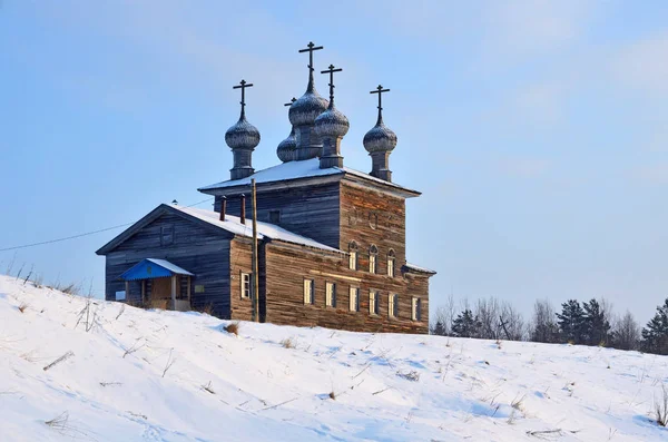 Wieś Abramovskaya Dolna Maloshuyka Vachevskaya Sretenskaya Kościół Wzgórzu 1873 Rok — Zdjęcie stockowe