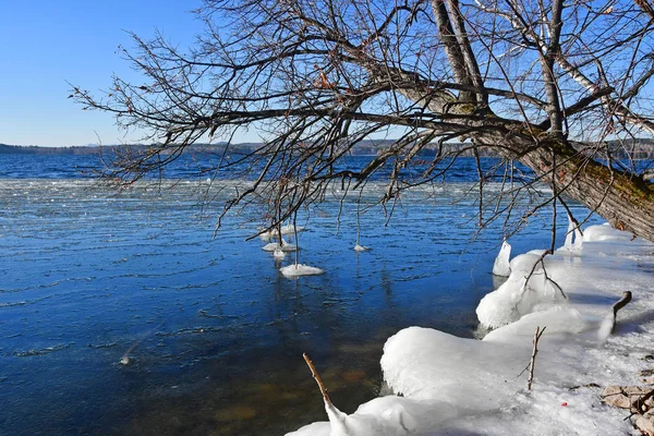 Monumento Natural Lago Uvildy Finales Otoño Tiempo Claro Región Chelyabinsk — Foto de Stock