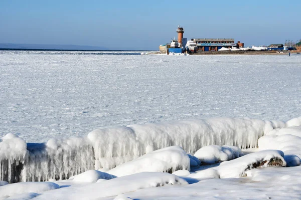 Vladivostok Amur Bay Winter Beach Jubilee — Stock Photo, Image