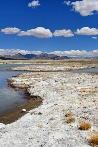 Strongly Saline Lake Ruldan Nak Village Yakra Tibet China — Stock Photo, Image