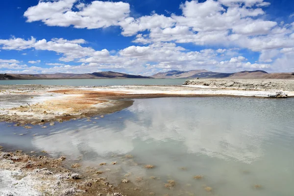 Strongly Saline Lake Ruldan Nak Village Yakra Tibet China — Stock Photo, Image