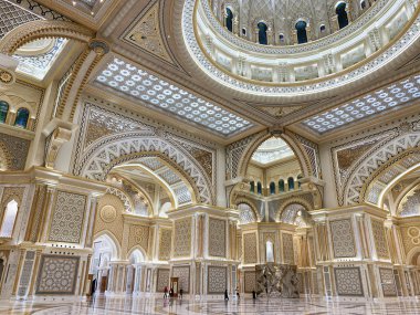  Abu Dhabi, Birleşik Arap Emirlikleri, Mart, 19, 2019. Cumhurbaşkanlığı Köşkü, Sarayı Qasr al-Watan (Aziz Hubertus Kraliyet Galerileri) içinde Arap Emirlikleri Abu Dabi şehrinde