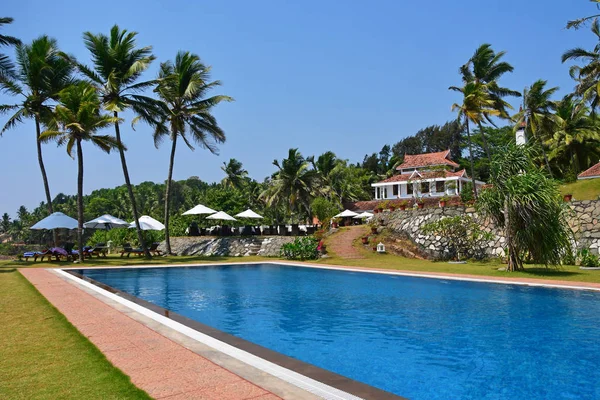 Віфсаїди Керала Індія Березня 2019 Басейну Прісною Водою Аюрведичні Resort — стокове фото