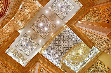  Abu Dhabi, Birleşik Arap Emirlikleri, Mart, 19, 2019. Cumhurbaşkanlığı Köşkü, Sarayı Qasr al-Watan (Aziz Hubertus Kraliyet Galerileri) içinde Arap Emirlikleri Abu Dabi şehrinde