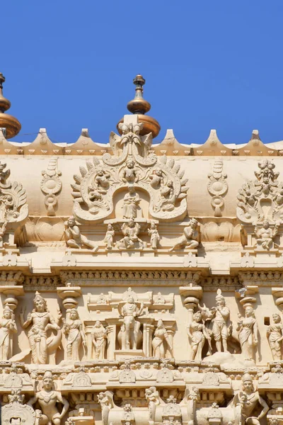 Fragment Wieży Świątyni Shri Padmanabhaswamy Trivandrum Kerala Indie — Zdjęcie stockowe