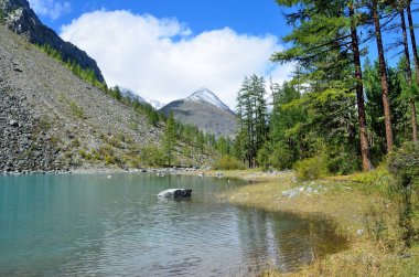 Rusya, Altay Cumhuriyeti, plato Yoshtykyol bulutlu gün