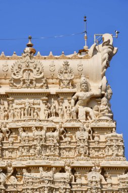 Shri Peshaswamy Tapınağı, Trivandrum, Kerala, Hindistan kulesinin parçası