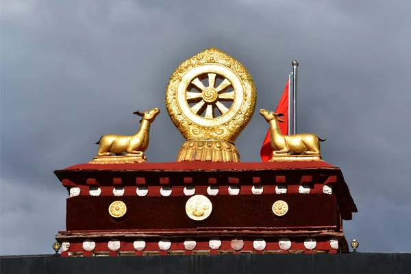 Tibet Lhasa Ancient Buddhist Temple Jokang Architecture Details — Stock Photo, Image