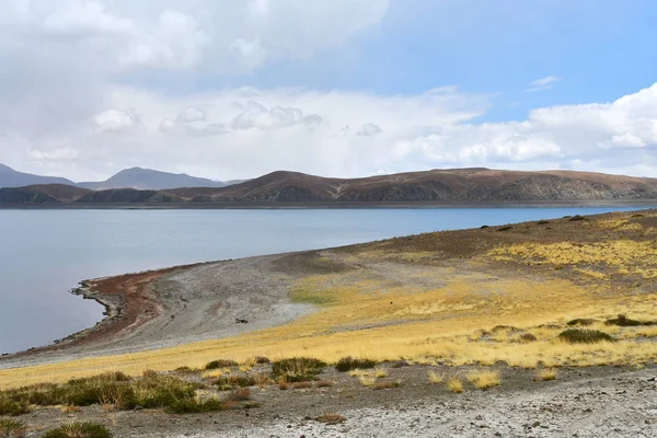 Tibet Büyük Gölleri Rakshas Tal Gölü Langa Tso Bulutlu Bir — Stok fotoğraf