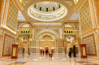  Abu Dhabi, Birleşik Arap Emirlikleri, Mart, 19, 2019. Cumhurbaşkanlığı Köşkü, Sarayı Qasr al-Watan (Aziz Hubertus Kraliyet Galerileri) içinde Arap Emirlikleri Abu Dabi şehrinde