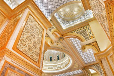  Abu Dhabi, Birleşik Arap Emirlikleri, Mart, 19, 2019. Cumhurbaşkanlığı Köşkü, Sarayı Qasr al-Watan (Aziz Hubertus Kraliyet Galerileri) içinde Arap Emirlikleri Abu Dabi şehrinde