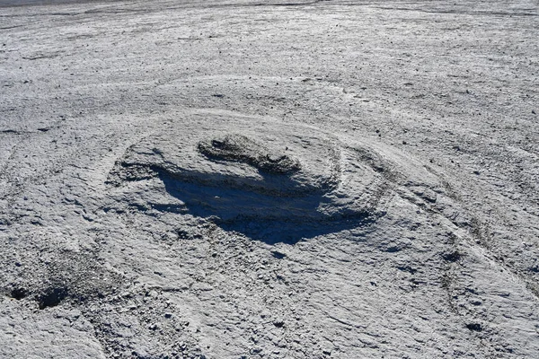 Imprint on the soil, similar to a footprint, on the Barca plateau near the Central point of the Kailas Mandala at an altitude of more than 4000 meters. Tibet, China