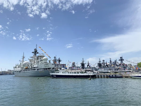 Βλαδιβοστόκ Ρωσία Μάιος 2019 Πλοίο Του Συγκροτήματος Μέτρησης Στρατάρχη Κρύλοφ — Φωτογραφία Αρχείου