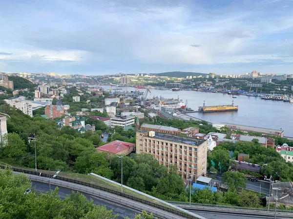 Russia Evening Vladivostok Late Spring Cloudy Weather — Stock Photo, Image