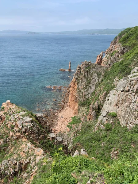 Rusia Vladivostok Hermosa Isla Shkot Tiempo Soleado — Foto de Stock