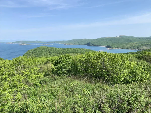 Russia Vladivostok View Island Shkot Russkiy Island Horizon Highest Point — Stock Photo, Image