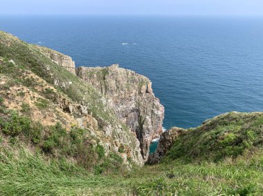Rusya, Vladivostok. Yaz aylarında Shkot adasının Güney-Doğu kıyısı