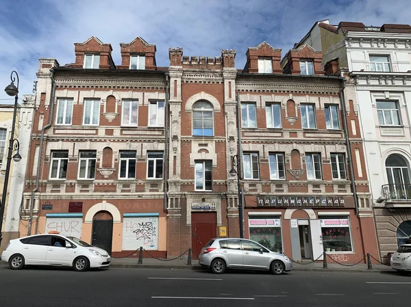 Vladivostok Russia May 2019 Historic Building Address Aleutskaya Street House — Stock Photo, Image