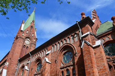 Bir Güneşli mayıs gününde Vladivostok St Paul Lutheran Kilisesi. Rusya