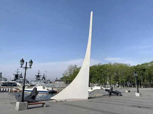 Vladivostok Rusia Mayo 2019 Monumento Los Fundadores Ciudad Terraplén Del — Foto de Stock