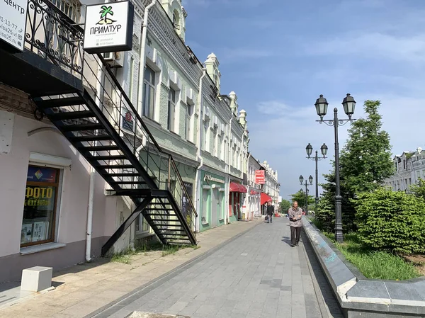 Владивосток Росія Травня 2019 Історична Будівля Будинок Вулиці Фокіна Владивосток — стокове фото