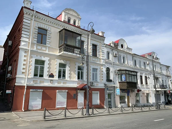 Vladivostok Rusia Mayo 2019 Edificios Prerrevolucionarios Calle Svetlanskaya Casas Vladivostok — Foto de Stock