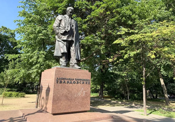 Moscou Russie Juin 2019 Monument Alexandre Trifonovich Tvardovsky Sur Boulevard — Photo