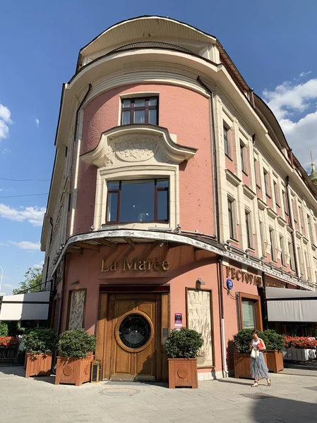 Moscow Russia June 2019 Restaurant Maree Formerly Apartment House Vysoko — Stock Photo, Image