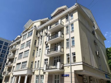 Moskova, Rusya, Haziran. 20, 2019. Moskova'da Kazarmenny şeritte 3 numaralı ev