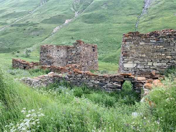 Russie Ossétie Nord Ruines Villages Ossètes Abandonnés Dans Les Gorges — Photo